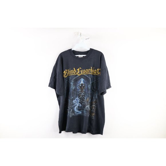 Vintage Other - Vintage 90s Mens XL Faded Blind Guardian Metal Rock N Roll Band Tour T-Shirt